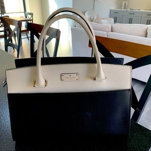 Kate Spade black & white leather Grove street